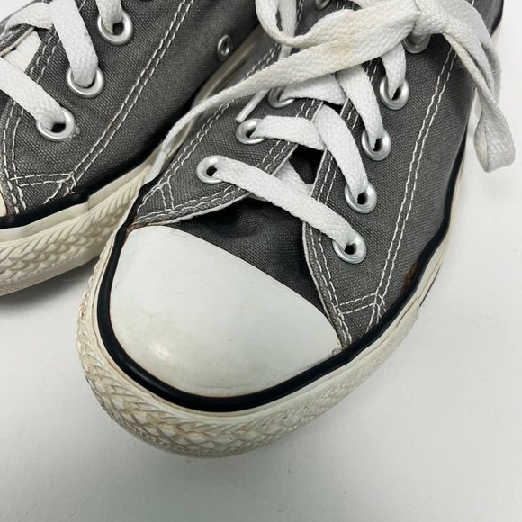 Converse SIZE 7 Women’s Low Top Gray Canvas Sneakers Lace Up - Picture 2 of 10